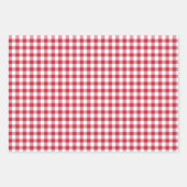 Classic Gingham Cherry Red ラッピングペーパーシート (正面2)