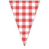 Classic Gingham Coral Red バンティングフラッグ (第3の旗)