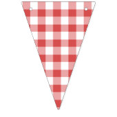 Classic Gingham Coral Red バンティングフラッグ (第2の旗)