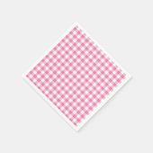 Classic Gingham Fuchsia スタンダードカクテルナプキン (角)