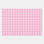 Classic Gingham Fuchsia ラッピングペーパーシート (正面2)