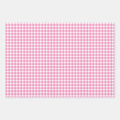Classic Gingham Fuchsia ラッピングペーパーシート (正面)