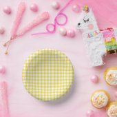 Classic Gingham Golden Yellow ペーパーボウル (パーティー)