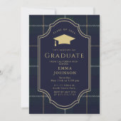 Classic Gingham Graduation Party 2026 Invitation 招待状 (正面)