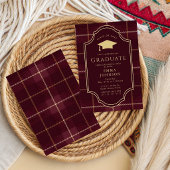 Classic Gingham Graduation Party 2026 Invitation 招待状