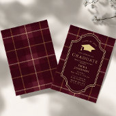 Classic Gingham Graduation Party 2026 Invitation 招待状