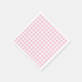 Classic Gingham Light Pink スタンダードカクテルナプキン (角)