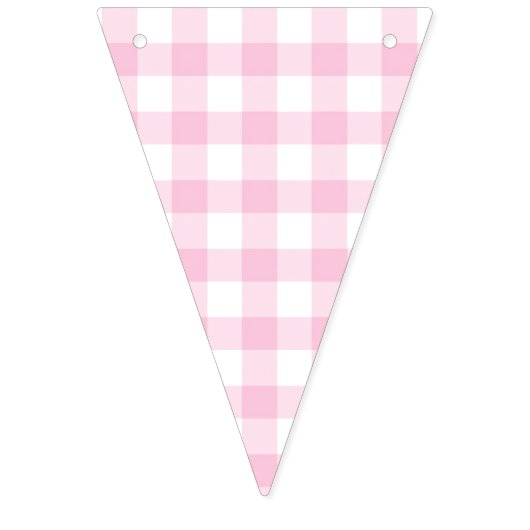 Classic Gingham Light Pink バンティングフラッグ (第2の旗)
