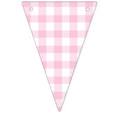 Classic Gingham Light Pink バンティングフラッグ (第1の旗)