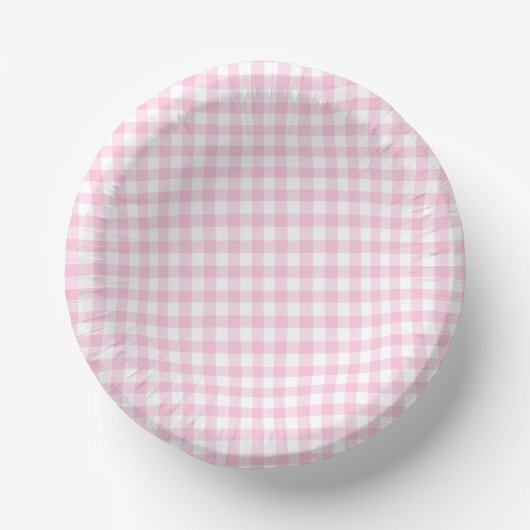 Classic Gingham Light Pink ペーパーボウル (正面)