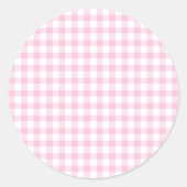 Classic Gingham Light Pink ラウンドシール (正面)