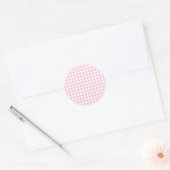Classic Gingham Light Pink ラウンドシール (封筒)