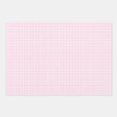 Classic Gingham Light Pink ラッピングペーパーシート (正面3)
