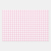 Classic Gingham Light Pink ラッピングペーパーシート (正面2)