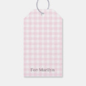 Classic Gingham Light Pink Gift Tag ギフトタグ (裏面)