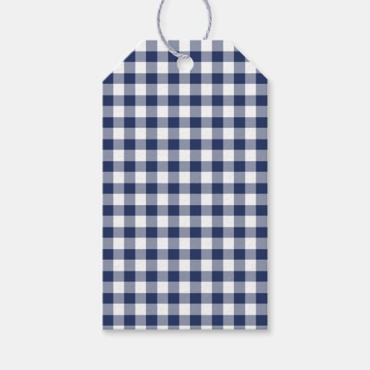 Classic Gingham Navy Blue ギフトタグ (正面)
