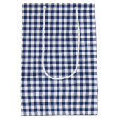 Classic Gingham Navy Blue ミディアムペーパーバッグ (裏面)