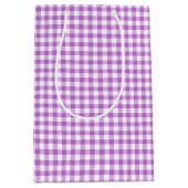 Classic Gingham Orchid Purple ミディアムペーパーバッグ (正面)