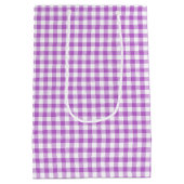 Classic Gingham Orchid Purple ミディアムペーパーバッグ (裏面)