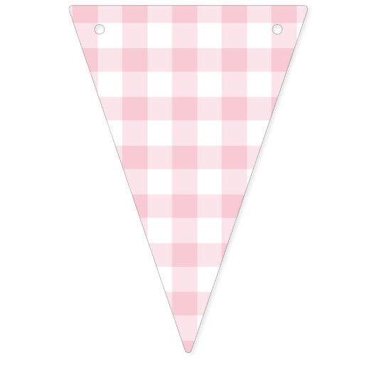 Classic Gingham Pink バンティングフラッグ (第3の旗)