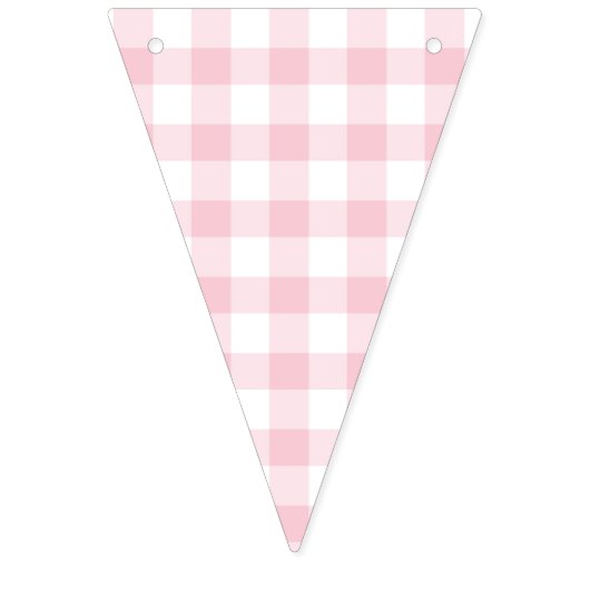 Classic Gingham Pink バンティングフラッグ (第2の旗)
