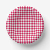 Classic Gingham Raspberry ペーパーボウル (正面)