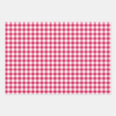 Classic Gingham Raspberry ラッピングペーパーシート (正面2)