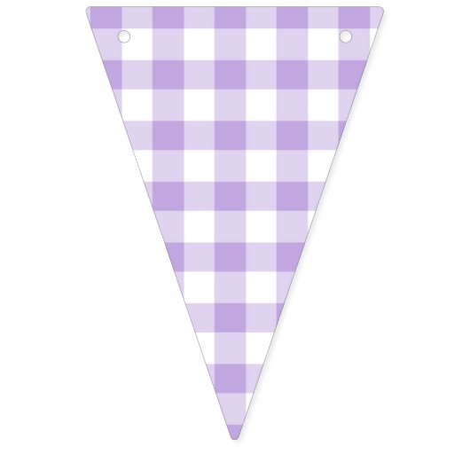 Classic Gingham Soft Lavender バンティングフラッグ (第1の旗)