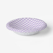 Classic Gingham Soft Lavender ペーパーボウル (傾斜あり)