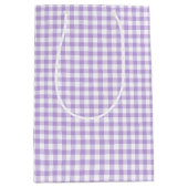 Classic Gingham Soft Lavender ミディアムペーパーバッグ (正面)