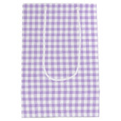 Classic Gingham Soft Lavender ミディアムペーパーバッグ (裏面)