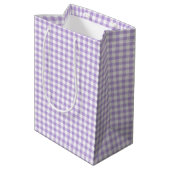Classic Gingham Soft Lavender ミディアムペーパーバッグ (裏面アングル)