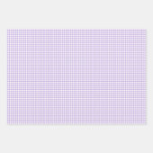 Classic Gingham Soft Lavender ラッピングペーパーシート (正面3)