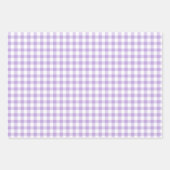 Classic Gingham Soft Lavender ラッピングペーパーシート (正面2)