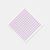 Classic Gingham Soft Lilac スタンダードカクテルナプキン (角)