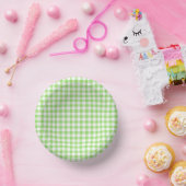 Classic Gingham Spring Green ペーパーボウル (パーティー)