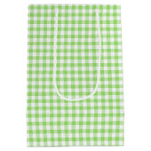 Classic Gingham Spring Green ミディアムペーパーバッグ (裏面)