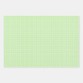 Classic Gingham Spring Green ラッピングペーパーシート (正面3)
