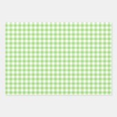 Classic Gingham Spring Green ラッピングペーパーシート (正面2)