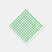 Classic Gingham Summer Green スタンダードカクテルナプキン (角)