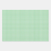 Classic Gingham Summer Green ラッピングペーパーシート (正面)