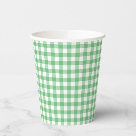 Classic Gingham Summer Green 紙コップ (左)