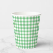 Classic Gingham Summer Green 紙コップ (正面)