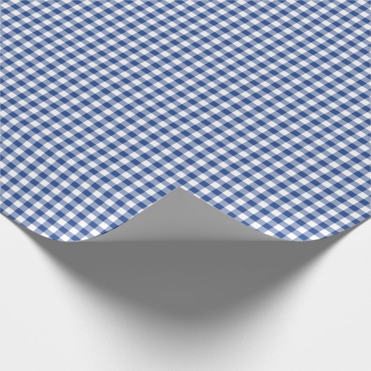 Classic Gingham True Blue ラッピングペーパー (角)
