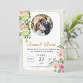 Classic Glam Wedding Invitation | Stylish Custom  招待状 (スタンド正面)