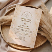 Classic Gold Moonlight Wedding 招待状