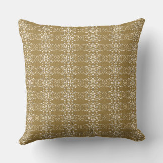 Classic Gold Ornamental Square Pillow クッション