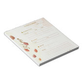 Classic gold pastel cute leaves fittness Planner  ノートパッド (アングル)