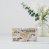 Classic Gold Vein Marble Logo Business Cards 名刺 (スタンド正面)