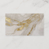 Classic Gold Vein Marble Logo Business Cards 名刺 (裏面)